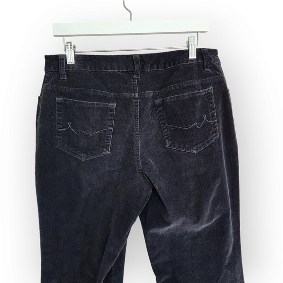 Vintage St. John's Bay Black Corduroy Mid Rise Bootcut Pants 12 - Picture 5 of 7